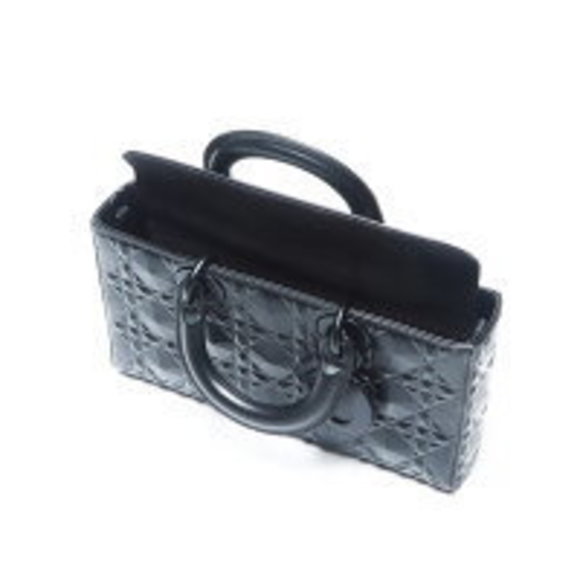 Christian Dior Lady Logo Handbag Black - Picture 11 of 12